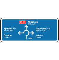 Попередній покажчик напрямків